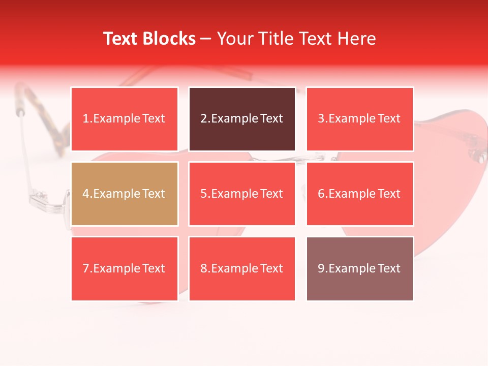 Heart Shaped Glass Sunglasses PowerPoint Template