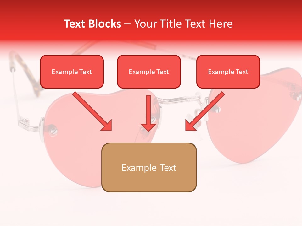 Heart Shaped Glass Sunglasses PowerPoint Template