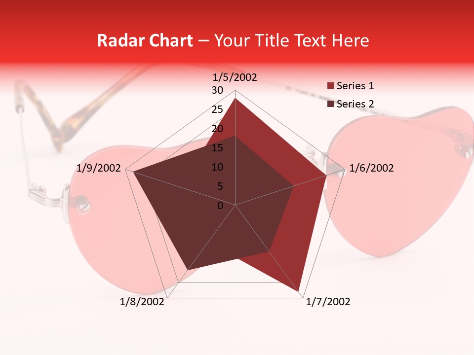 Heart Shaped Glass Sunglasses PowerPoint Template