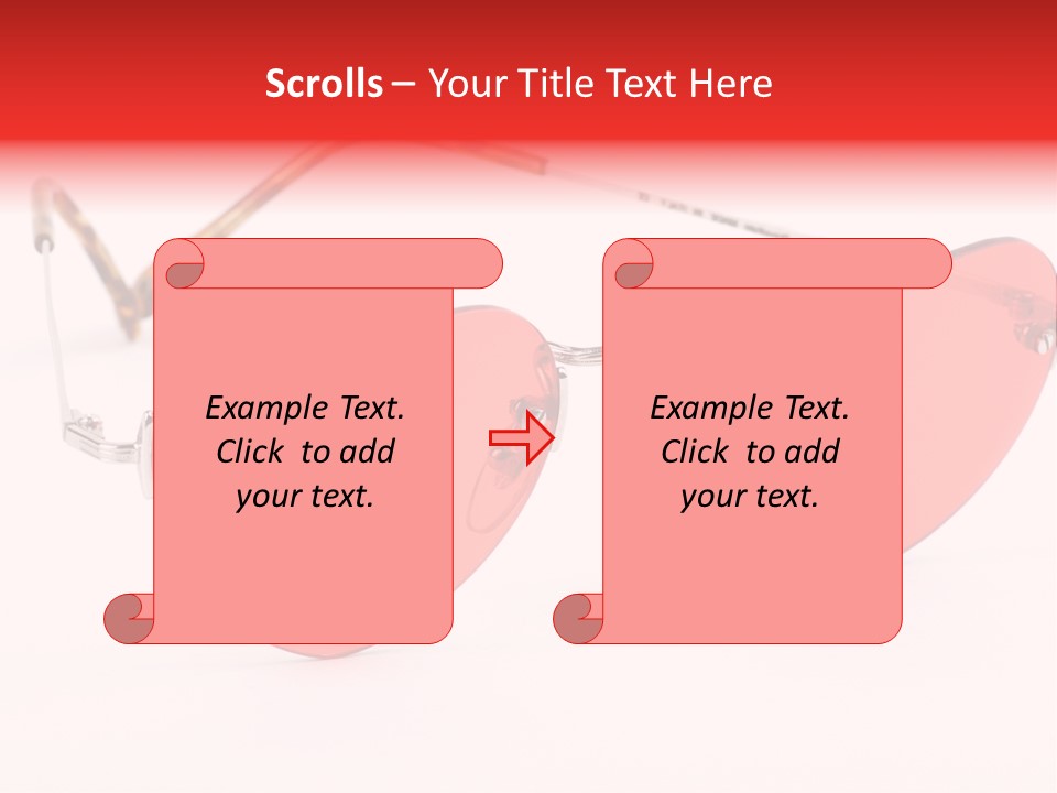 Heart Shaped Glass Sunglasses PowerPoint Template
