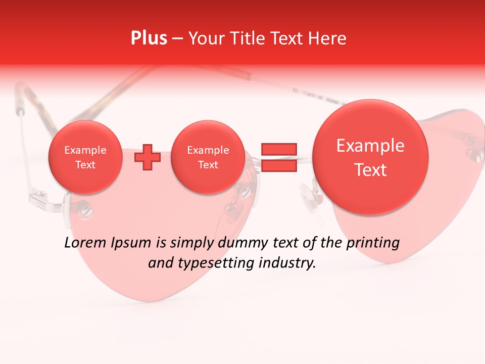 Heart Shaped Glass Sunglasses PowerPoint Template