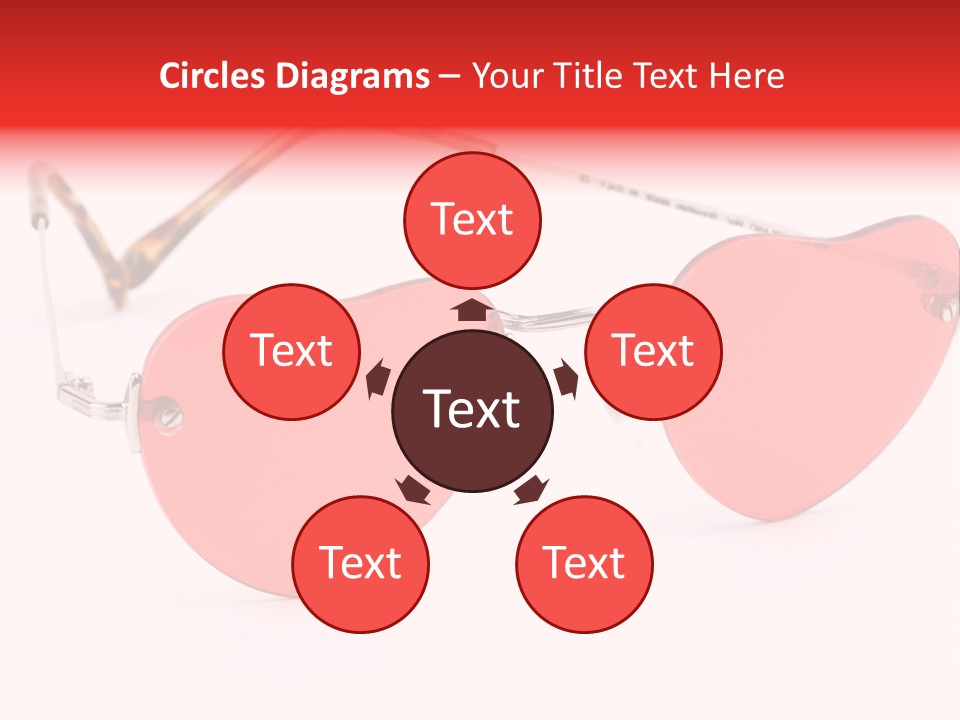 Heart Shaped Glass Sunglasses PowerPoint Template