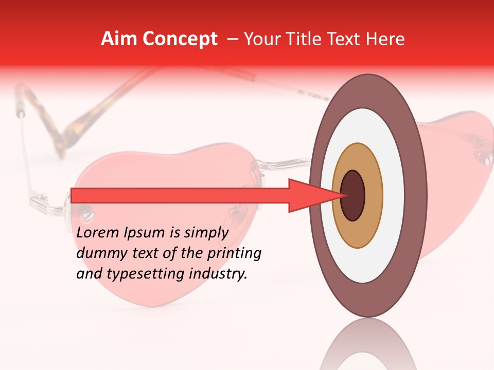 Heart Shaped Glass Sunglasses PowerPoint Template