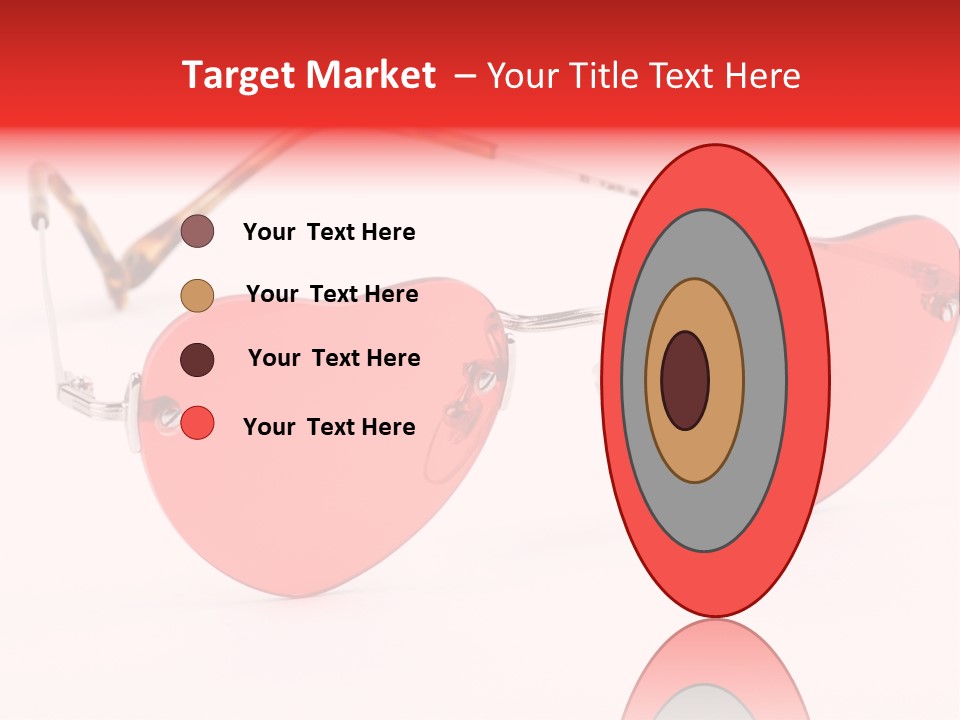 Heart Shaped Glass Sunglasses PowerPoint Template