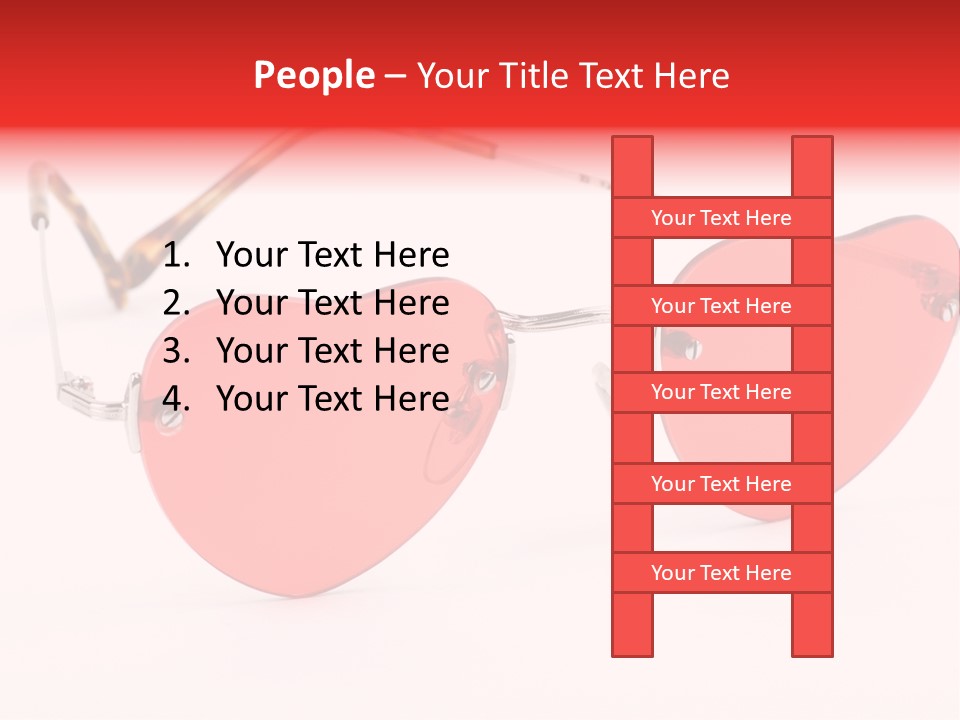 Heart Shaped Glass Sunglasses PowerPoint Template