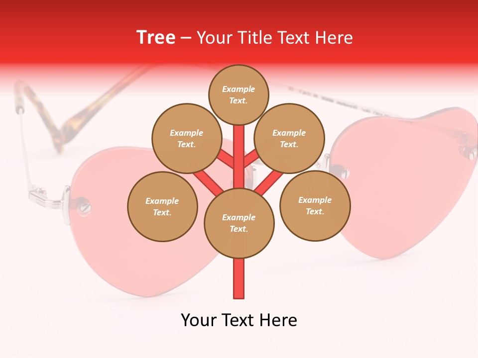 Heart Shaped Glass Sunglasses PowerPoint Template