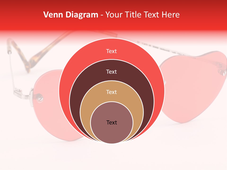 Heart Shaped Glass Sunglasses PowerPoint Template