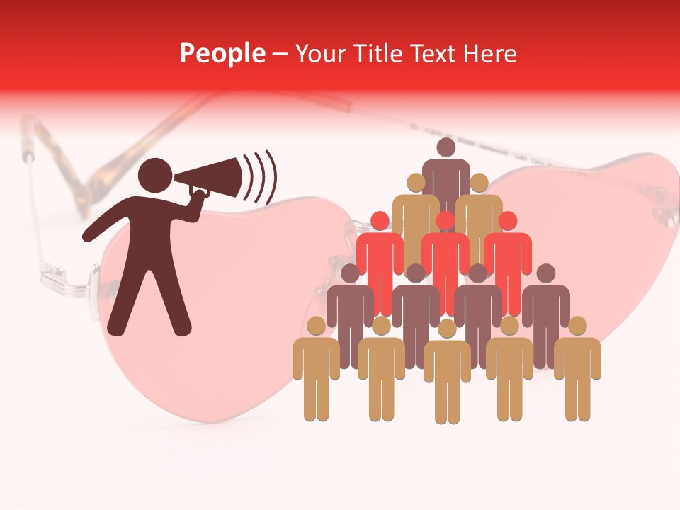Heart Shaped Glass Sunglasses PowerPoint Template