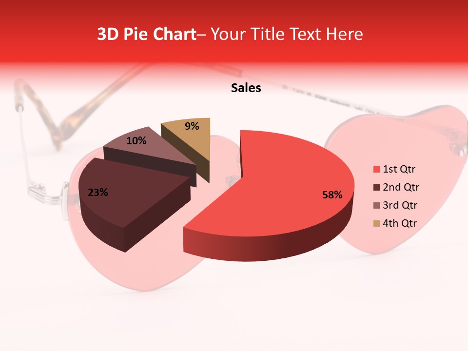 Heart Shaped Glass Sunglasses PowerPoint Template