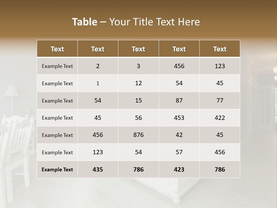 New Table Corridor PowerPoint Template