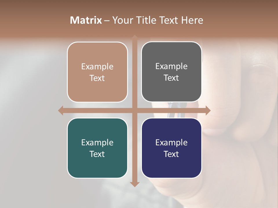 Male Reaching Finger PowerPoint Template