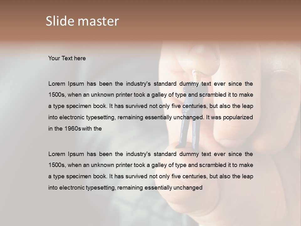 Male Reaching Finger PowerPoint Template