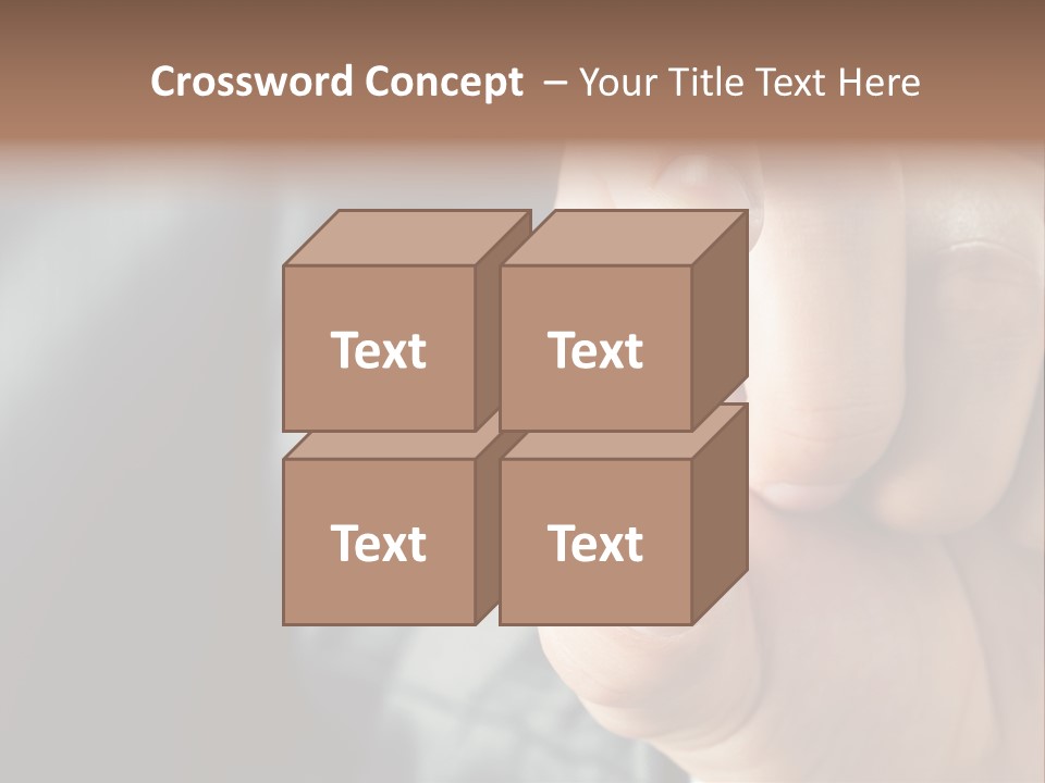 Male Reaching Finger PowerPoint Template
