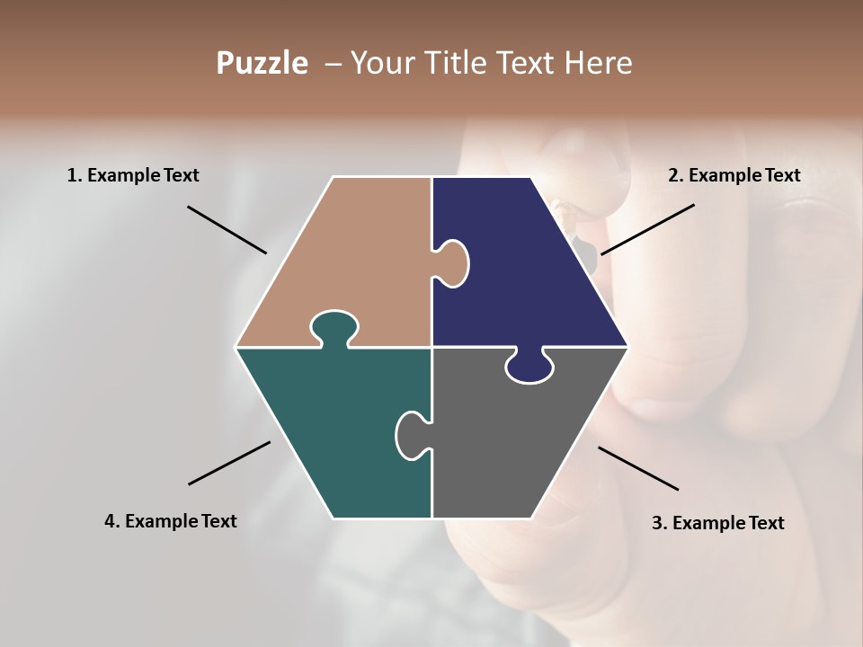 Male Reaching Finger PowerPoint Template