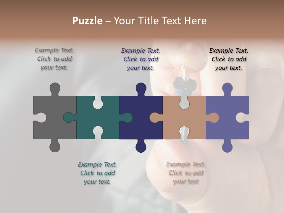 Male Reaching Finger PowerPoint Template