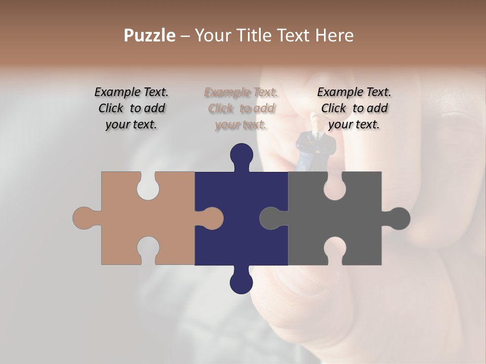 Male Reaching Finger PowerPoint Template