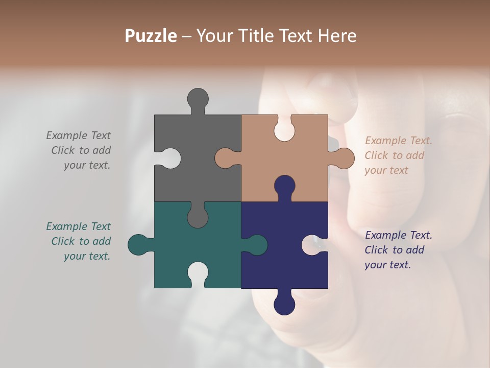 Male Reaching Finger PowerPoint Template