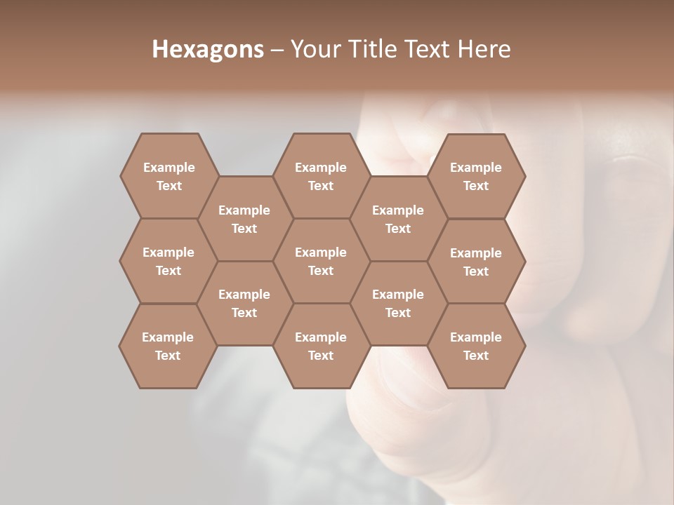 Male Reaching Finger PowerPoint Template