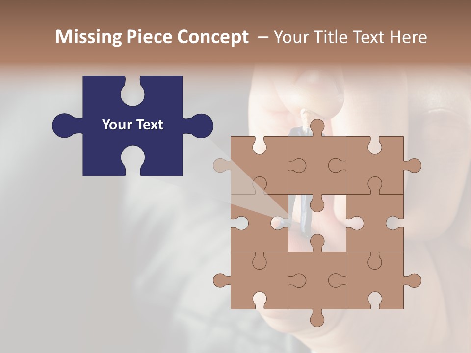 Male Reaching Finger PowerPoint Template