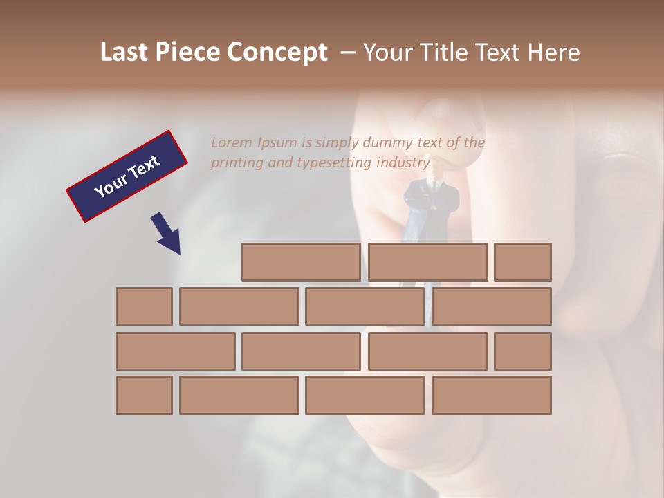 Male Reaching Finger PowerPoint Template