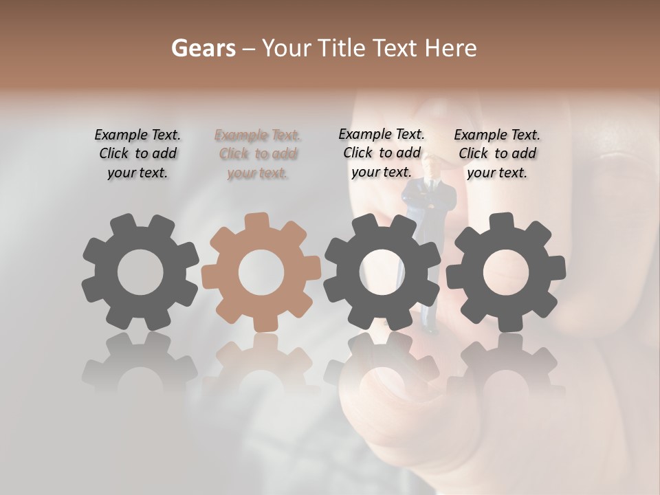 Male Reaching Finger PowerPoint Template