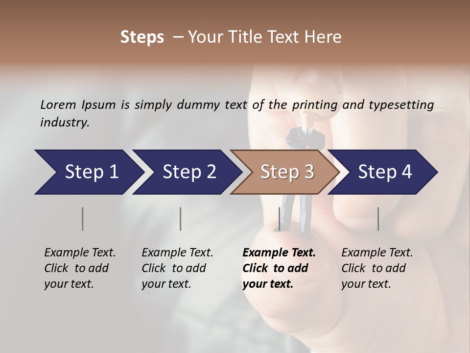 Male Reaching Finger PowerPoint Template