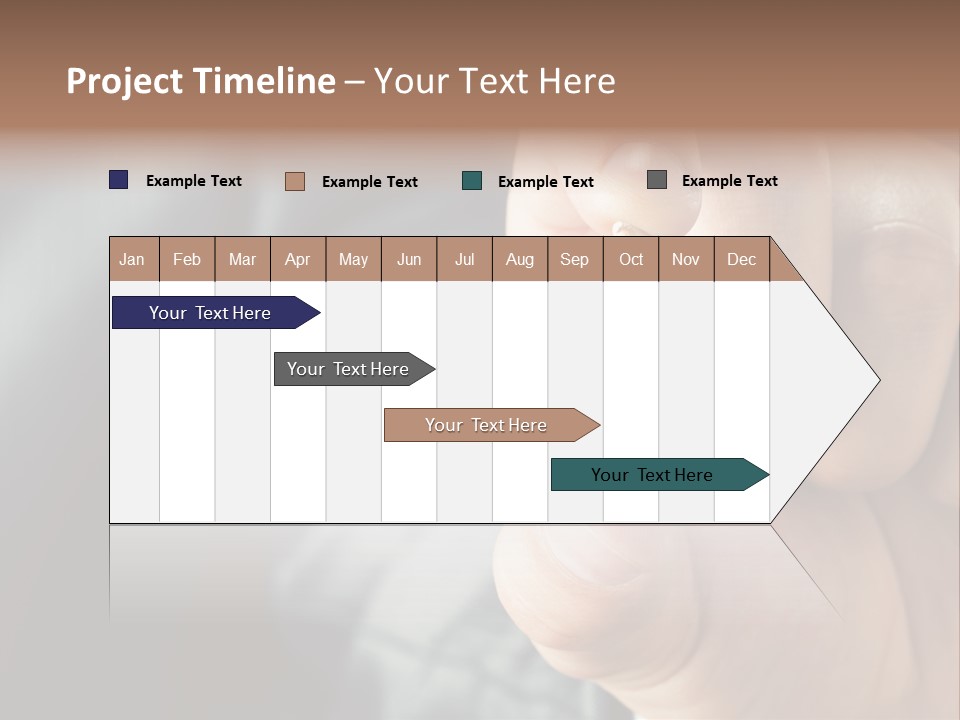 Male Reaching Finger PowerPoint Template
