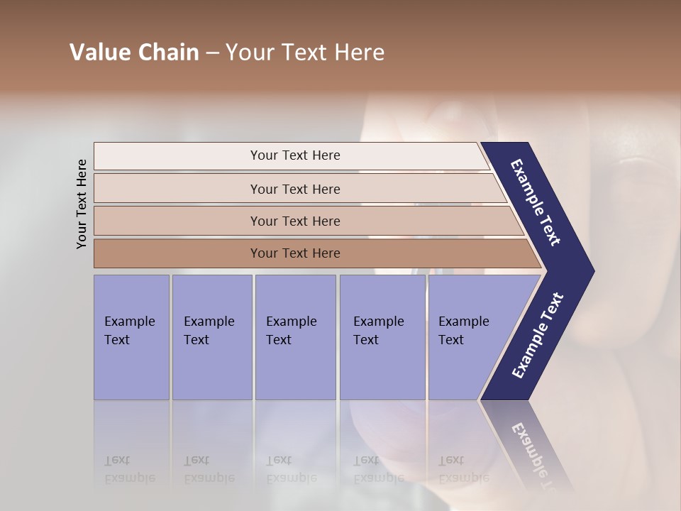 Male Reaching Finger PowerPoint Template