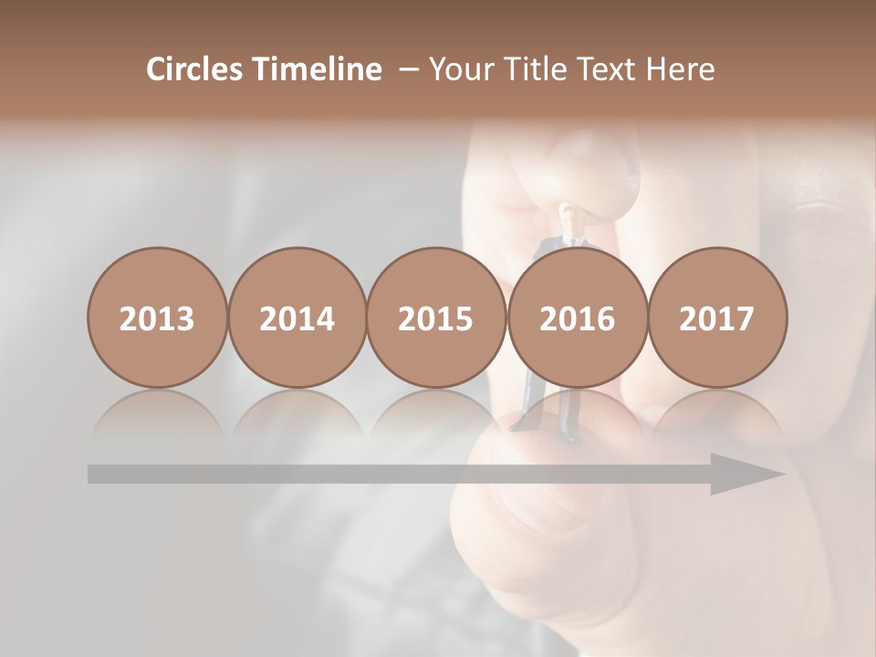 Male Reaching Finger PowerPoint Template