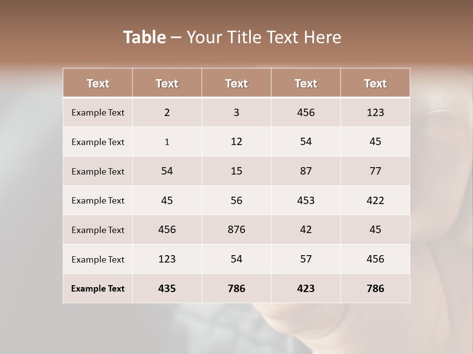 Male Reaching Finger PowerPoint Template