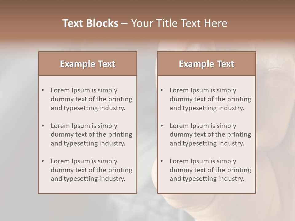 Male Reaching Finger PowerPoint Template