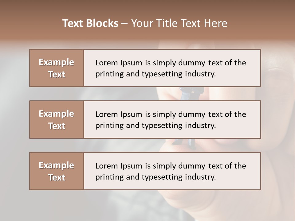 Male Reaching Finger PowerPoint Template