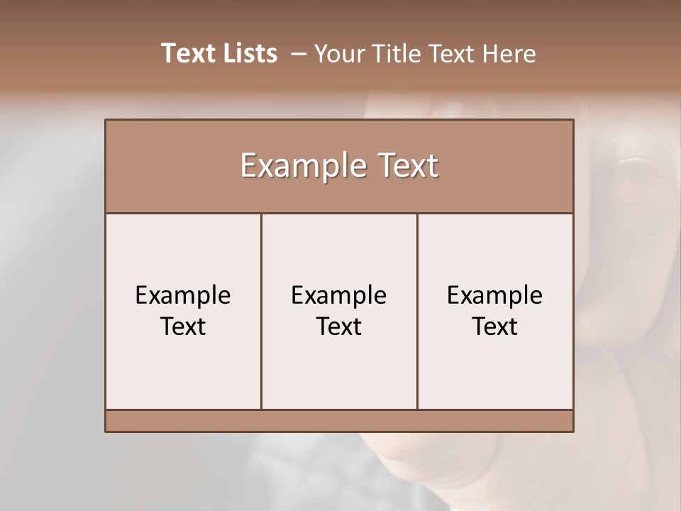 Male Reaching Finger PowerPoint Template