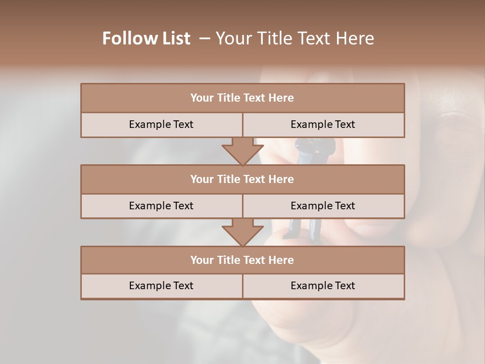 Male Reaching Finger PowerPoint Template