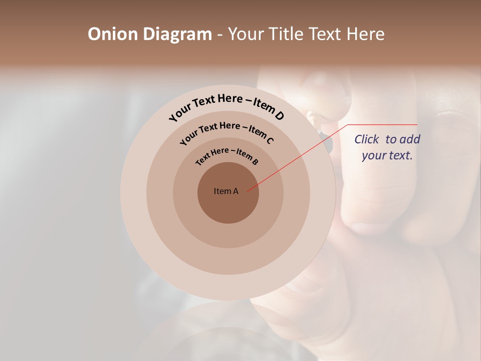 Male Reaching Finger PowerPoint Template