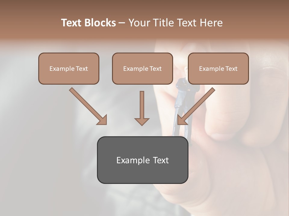 Male Reaching Finger PowerPoint Template