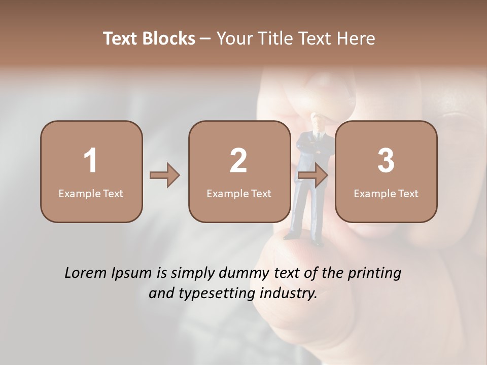 Male Reaching Finger PowerPoint Template