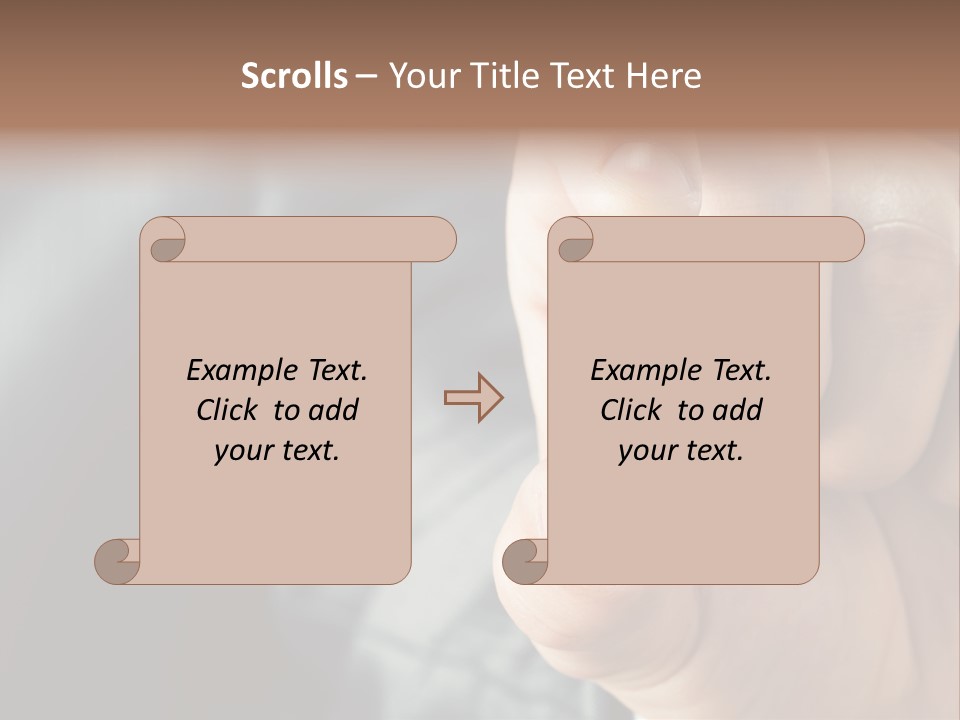 Male Reaching Finger PowerPoint Template