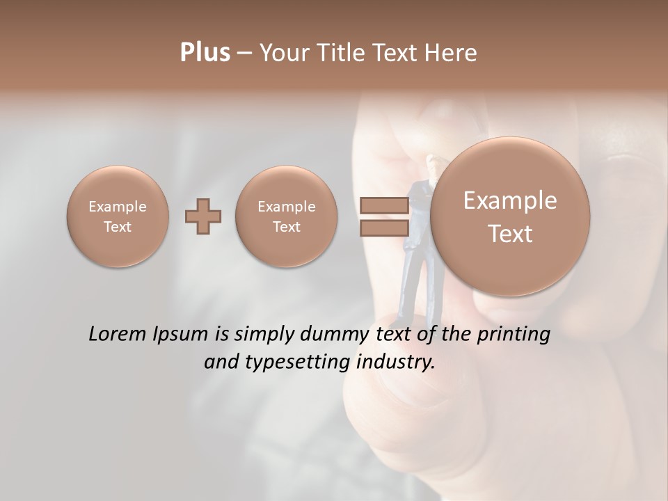 Male Reaching Finger PowerPoint Template