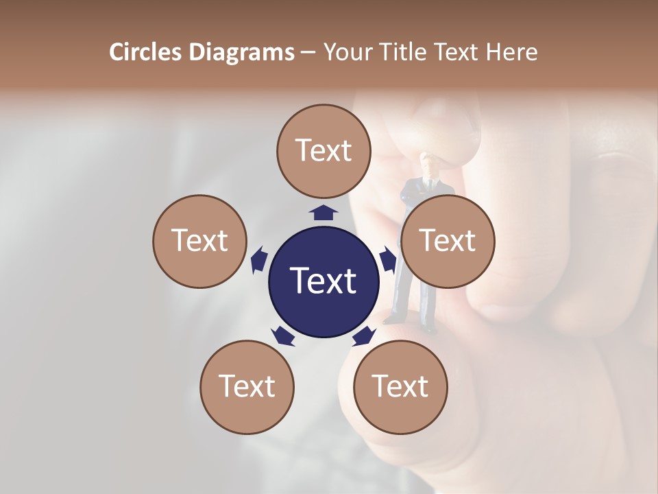 Male Reaching Finger PowerPoint Template