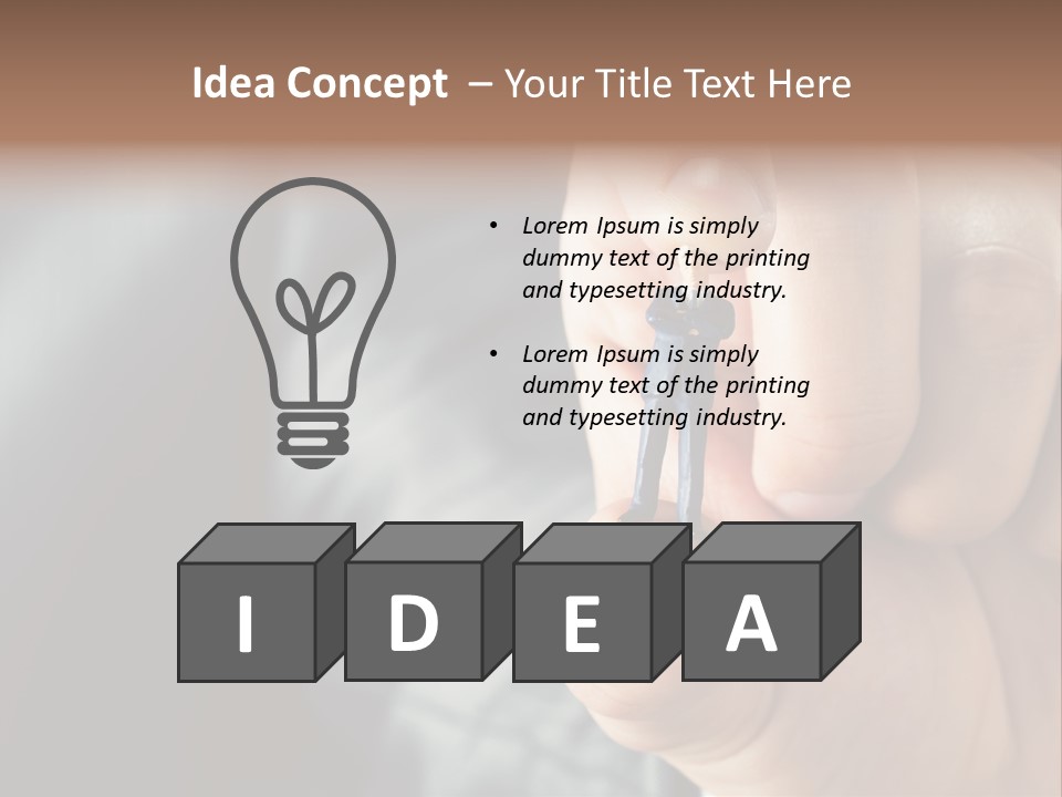 Male Reaching Finger PowerPoint Template