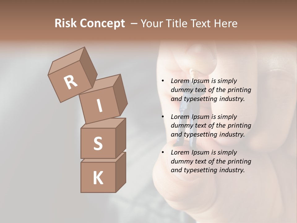 Male Reaching Finger PowerPoint Template