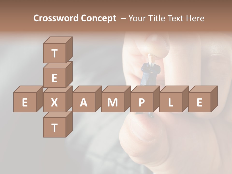 Male Reaching Finger PowerPoint Template