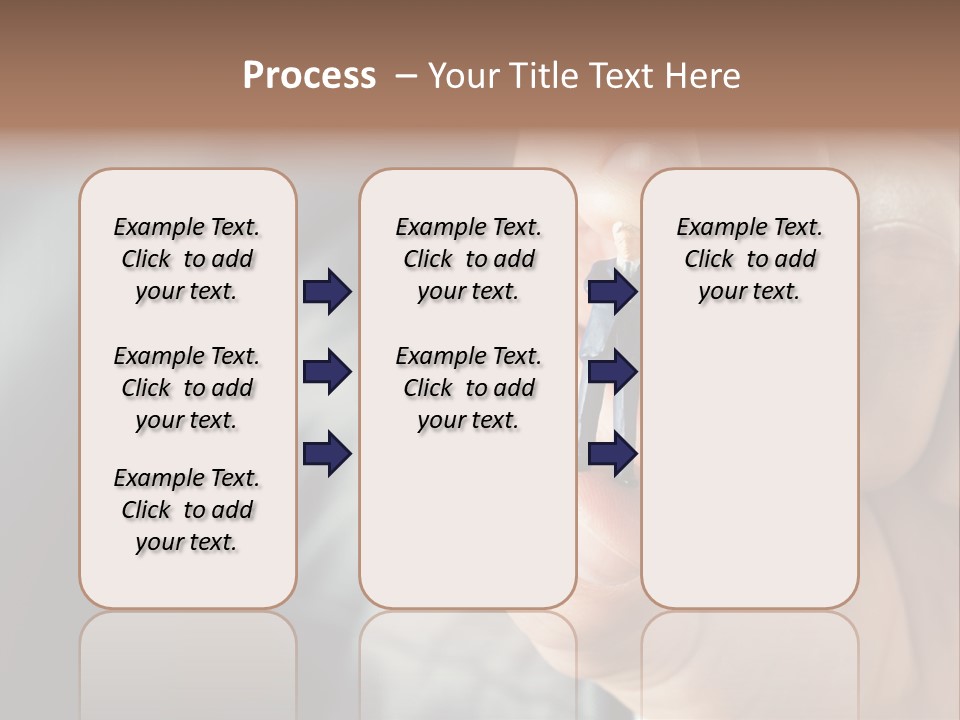 Male Reaching Finger PowerPoint Template