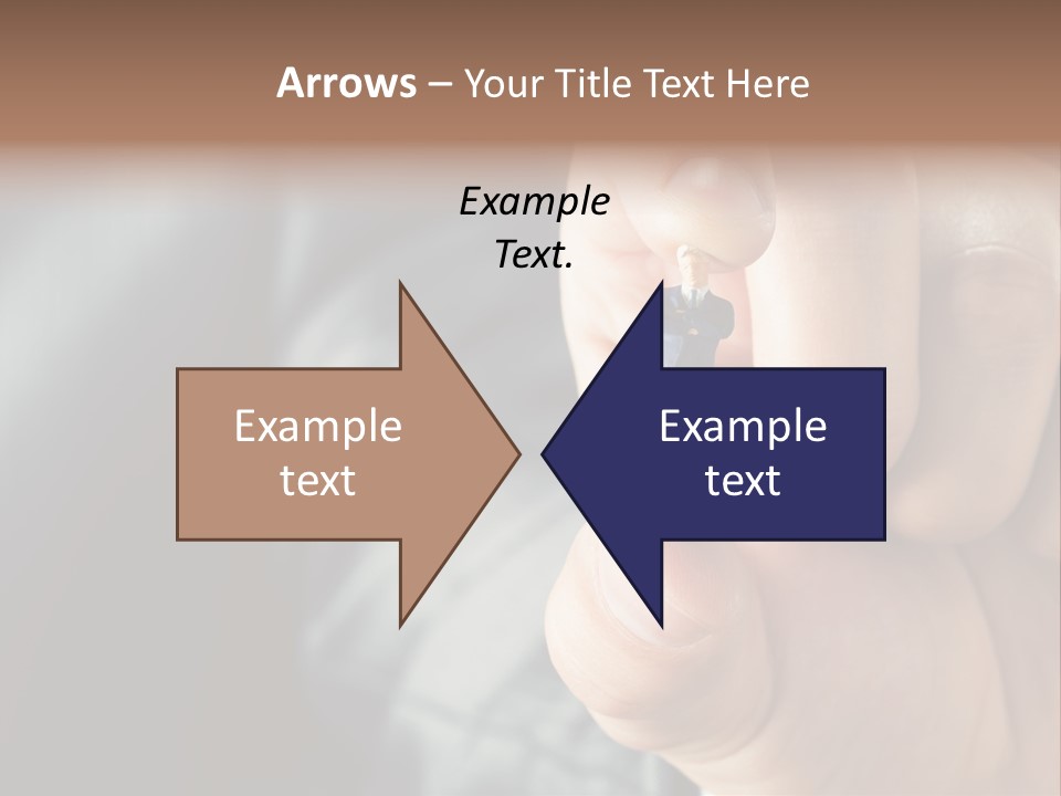 Male Reaching Finger PowerPoint Template
