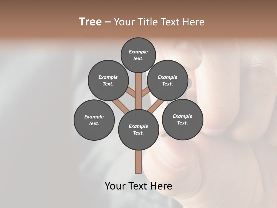 Male Reaching Finger PowerPoint Template