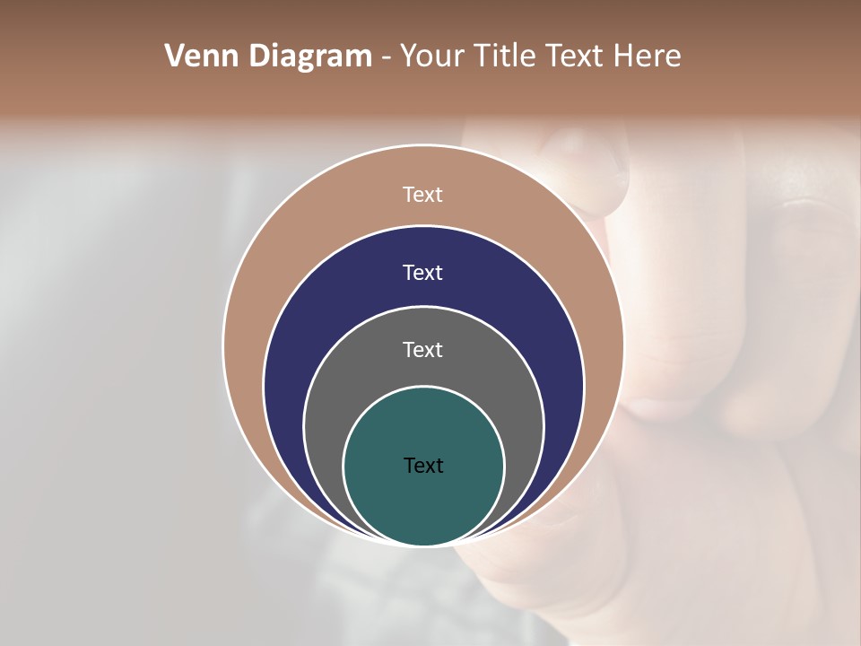 Male Reaching Finger PowerPoint Template