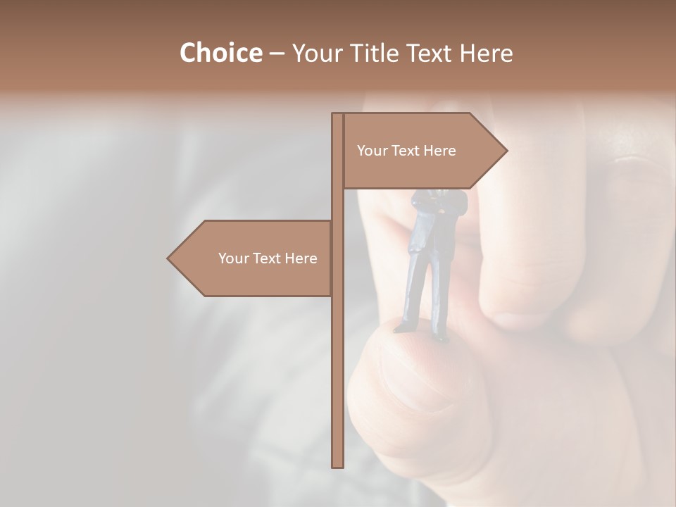 Male Reaching Finger PowerPoint Template