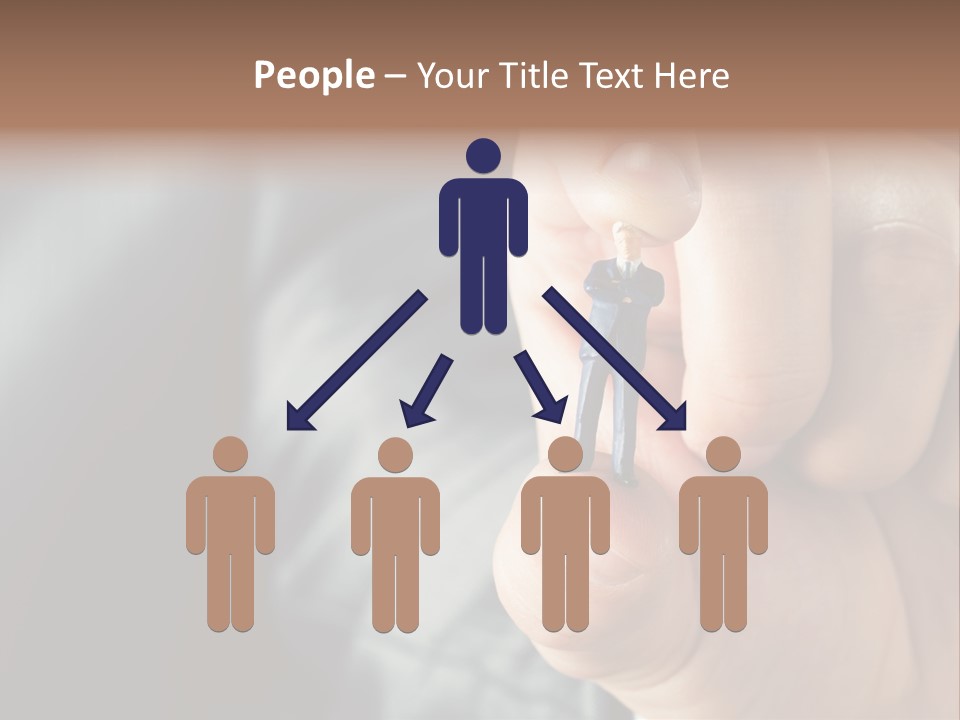 Male Reaching Finger PowerPoint Template