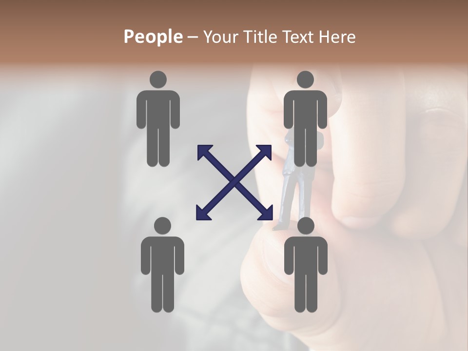 Male Reaching Finger PowerPoint Template